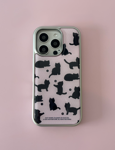 [your emotions] Beloved Cat Silver Frame Case