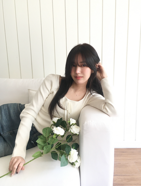 [SLOWAND] # SLOWMADE Ballerina Slim-Fit Ribbon Knitwear