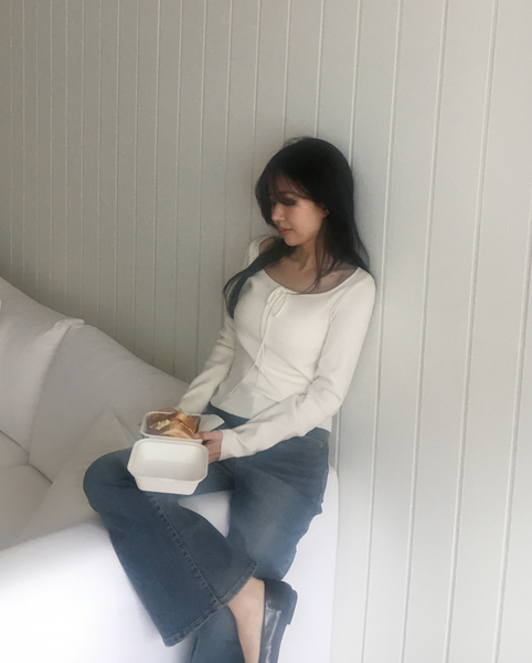 [SLOWAND] # SLOWMADE Ballerina Slim-Fit Ribbon Knitwear