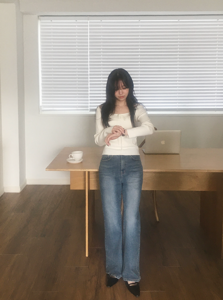 [SLOWAND] # SLOWMADE Ballerina Slim-Fit Ribbon Knitwear