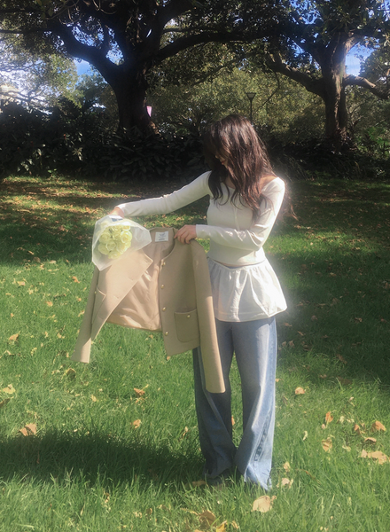 [SLOWAND] # SLOWMADE Ballerina Slim-Fit Ribbon Knitwear