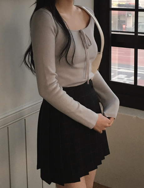 [SLOWAND] # SLOWMADE Ballerina Slim-Fit Ribbon Knitwear