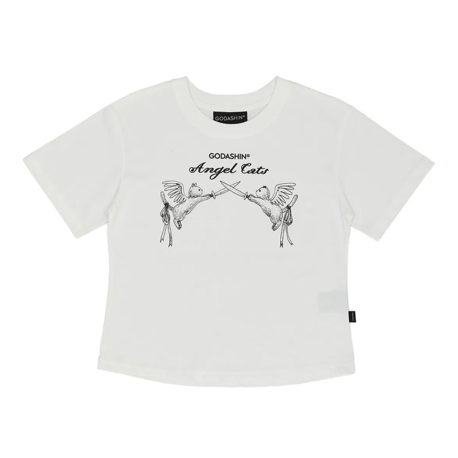 [GODASHIN] ANGEL CATS T-SHIRT (IVORY)