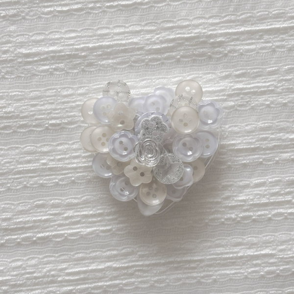 [PAIR OF LOVE] VINTAGE BOTTON HEART TOK