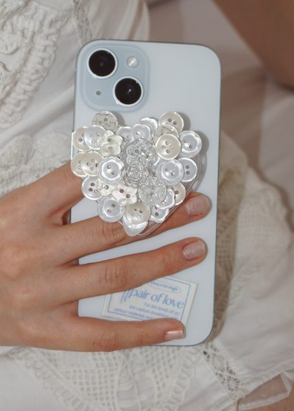 [PAIR OF LOVE] VINTAGE BOTTON HEART TOK