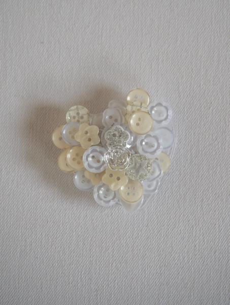 [PAIR OF LOVE] VINTAGE BOTTON HEART TOK