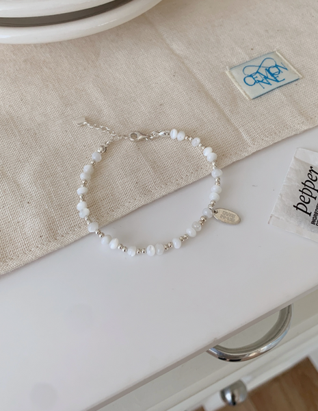 [SOYE PI-NE] Circle Pearl Silver Bracelet