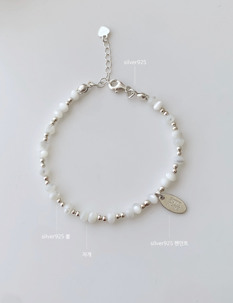 [SOYE PI-NE] Circle Pearl Silver Bracelet