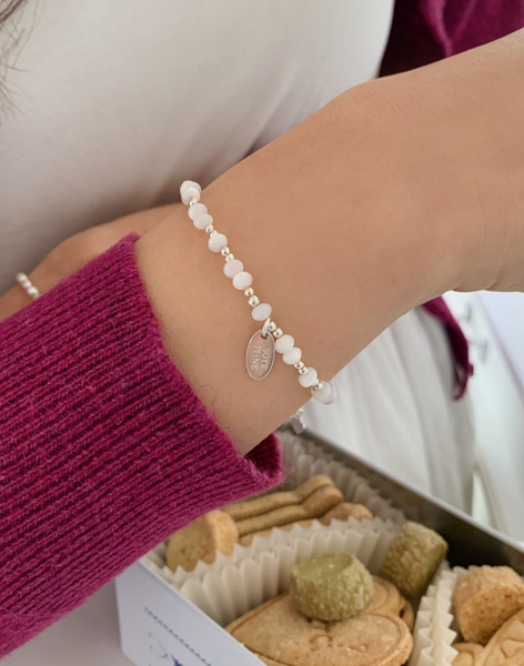 [SOYE PI-NE] Circle Pearl Silver Bracelet