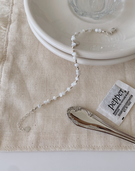 [SOYE PI-NE] Circle Pearl Silver Bracelet