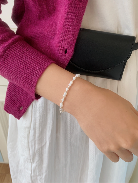 [SOYE PI-NE] Circle Pearl Silver Bracelet