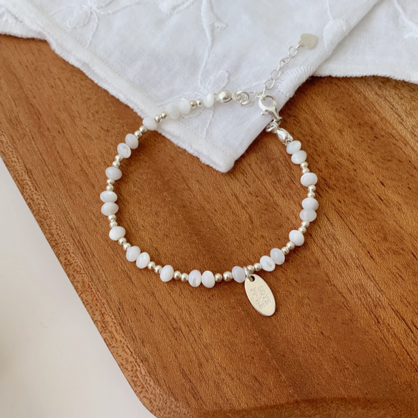 [SOYE PI-NE] Circle Pearl Silver Bracelet