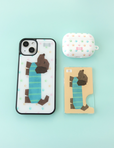 [KEZIM VILLAGE] PUPPY WHITE Glass Bumper / MagSafe Case