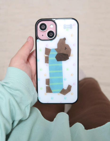 [KEZIM VILLAGE] PUPPY WHITE Glass Bumper / MagSafe Case