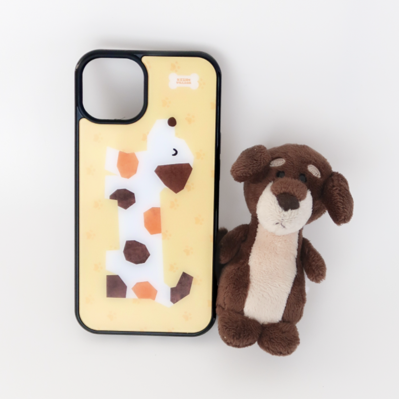 [KEZIM VILLAGE] PUPPY YELLOW Glass Bumper / MagSafe Case