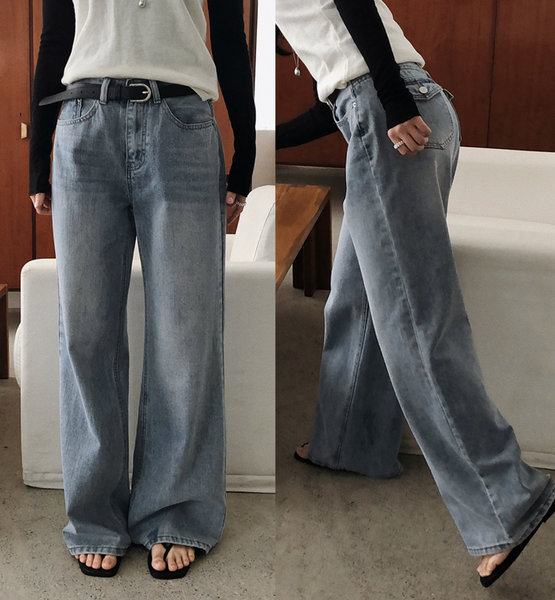 [SLOWAND] Cover Washing Hip Pocket Denim Pants