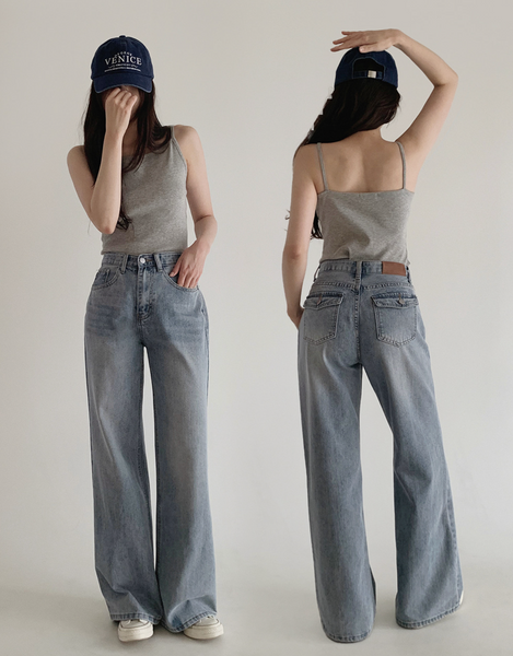 [SLOWAND] Cover Washing Hip Pocket Denim Pants