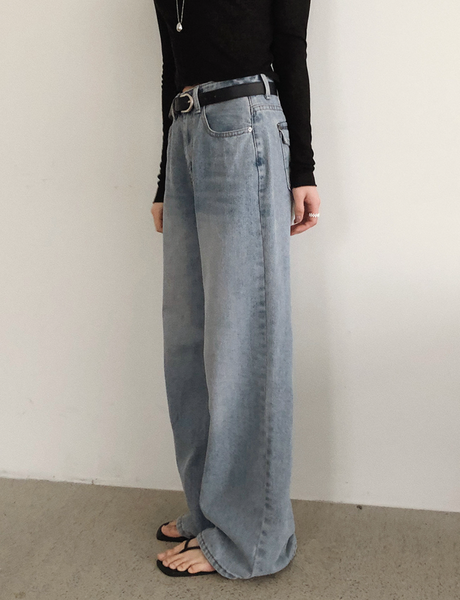 [SLOWAND] Cover Washing Hip Pocket Denim Pants