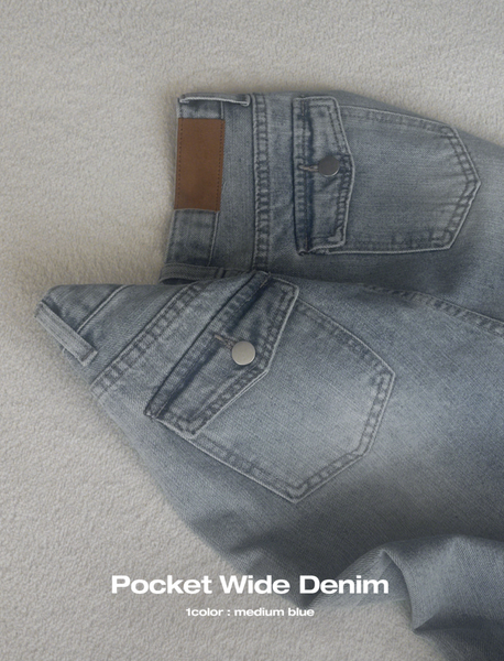 [SLOWAND] Cover Washing Hip Pocket Denim Pants