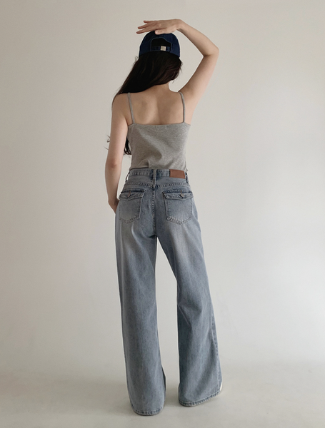 [SLOWAND] Cover Washing Hip Pocket Denim Pants