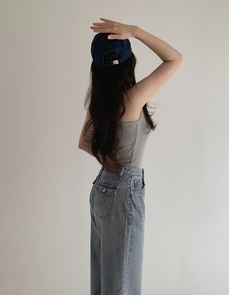 [SLOWAND] Cover Washing Hip Pocket Denim Pants