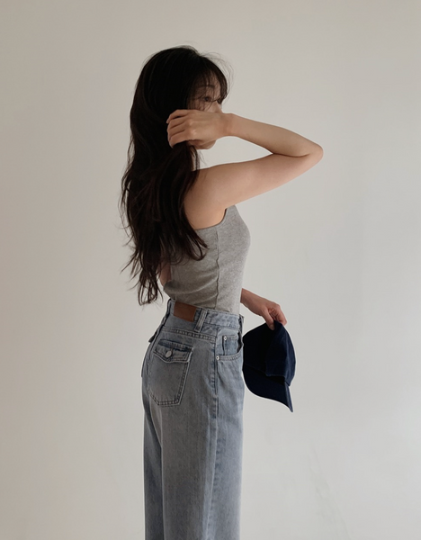 [SLOWAND] Cover Washing Hip Pocket Denim Pants
