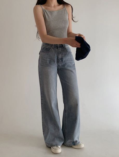 [SLOWAND] Cover Washing Hip Pocket Denim Pants