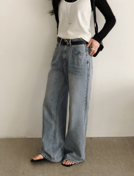 [SLOWAND] Cover Washing Hip Pocket Denim Pants
