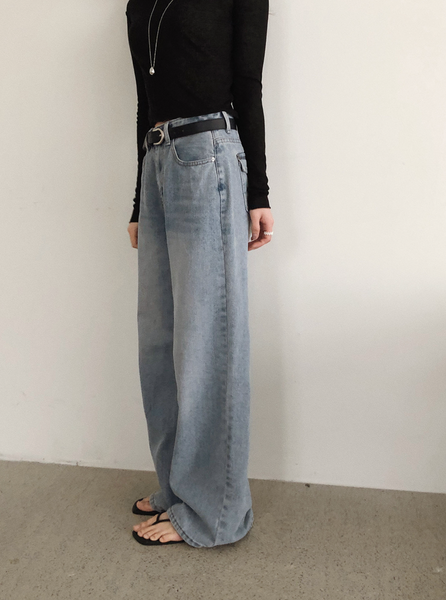 [SLOWAND] Cover Washing Hip Pocket Denim Pants