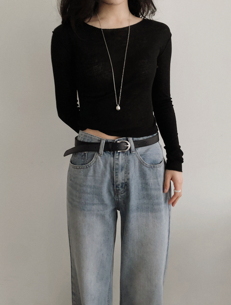 [SLOWAND] Cover Washing Hip Pocket Denim Pants