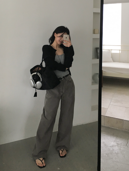 [SLOWAND] # SLOWMADE Pigment Oxford Denim Pants