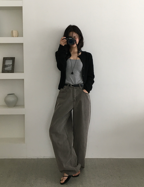 [SLOWAND] # SLOWMADE Pigment Oxford Denim Pants