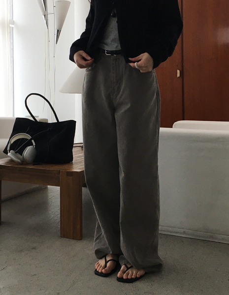 [SLOWAND] # SLOWMADE Pigment Oxford Denim Pants