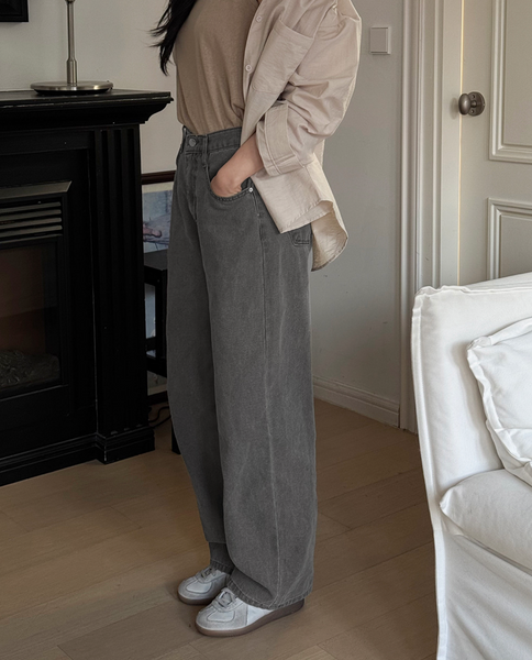 [SLOWAND] # SLOWMADE Pigment Oxford Denim Pants