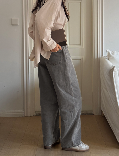[SLOWAND] # SLOWMADE Pigment Oxford Denim Pants