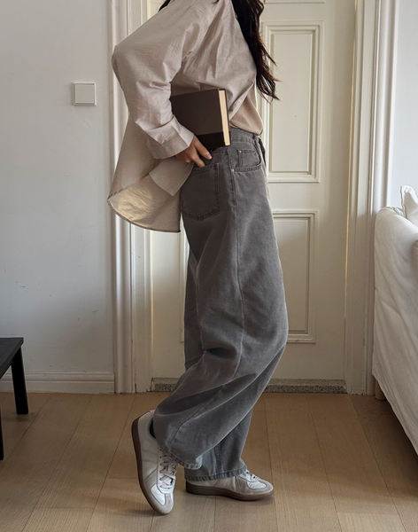 [SLOWAND] # SLOWMADE Pigment Oxford Denim Pants