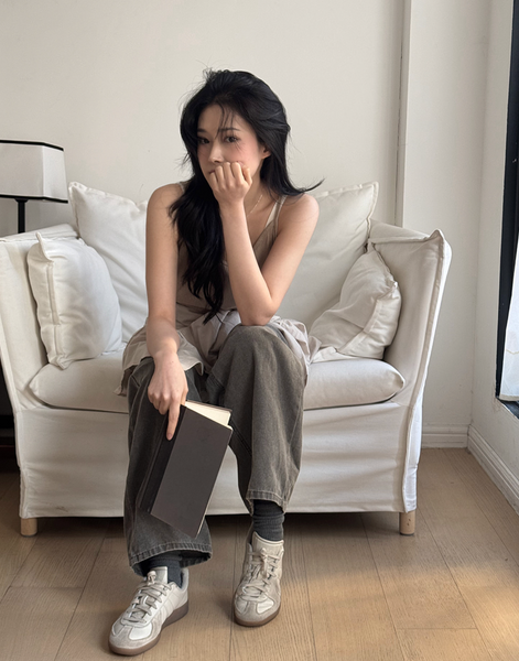 [SLOWAND] # SLOWMADE Pigment Oxford Denim Pants