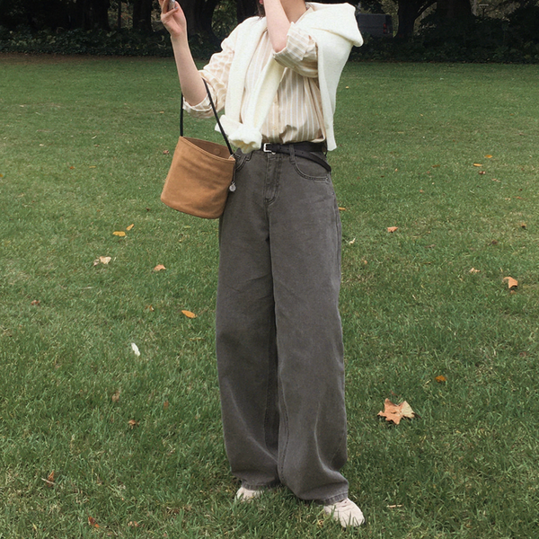 [SLOWAND] # SLOWMADE Pigment Oxford Denim Pants