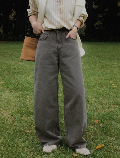 [SLOWAND] # SLOWMADE Pigment Oxford Denim Pants