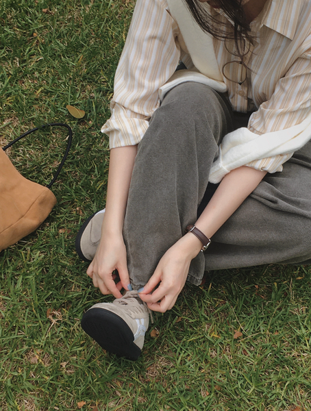 [SLOWAND] # SLOWMADE Pigment Oxford Denim Pants