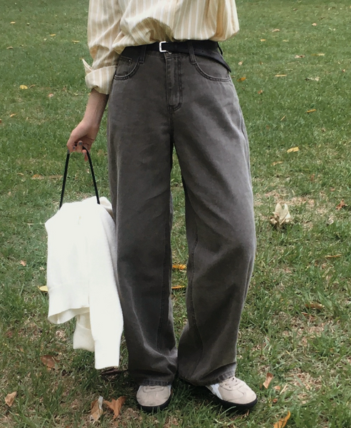 [SLOWAND] # SLOWMADE Pigment Oxford Denim Pants