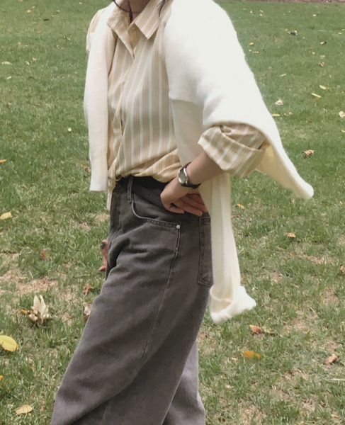 [SLOWAND] # SLOWMADE Pigment Oxford Denim Pants