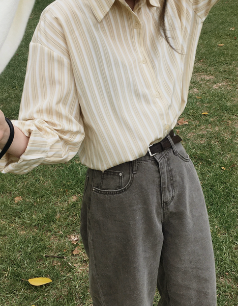 [SLOWAND] # SLOWMADE Pigment Oxford Denim Pants