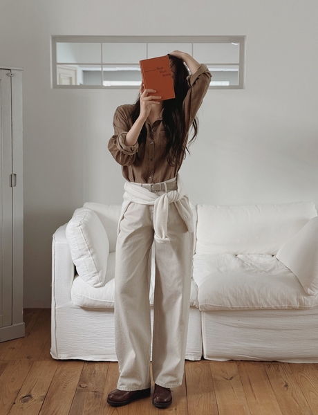 [SLOWAND] # SLOWMADE Pigment Oxford Denim Pants