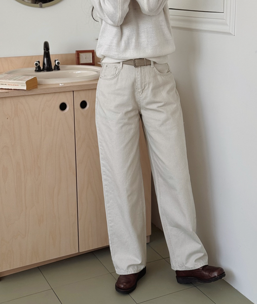 [SLOWAND] # SLOWMADE Pigment Oxford Denim Pants