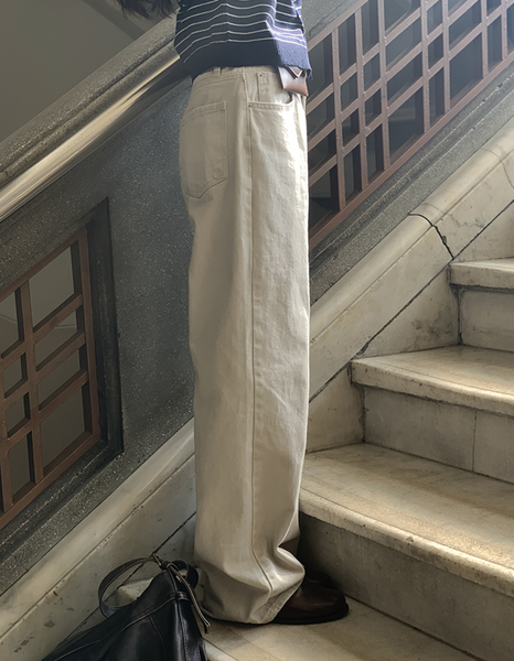 [SLOWAND] # SLOWMADE Pigment Oxford Denim Pants
