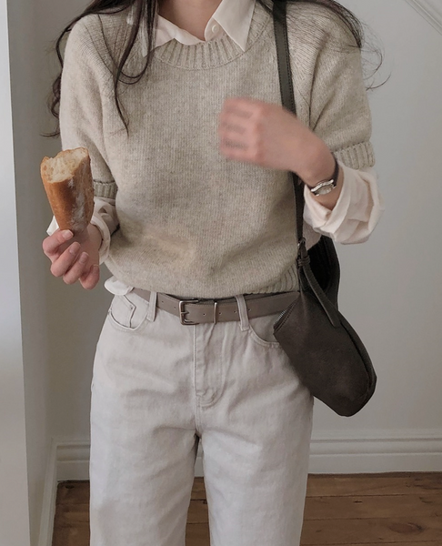 [SLOWAND] # SLOWMADE Pigment Oxford Denim Pants