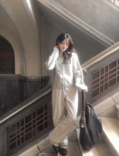 [SLOWAND] # SLOWMADE Pigment Oxford Denim Pants