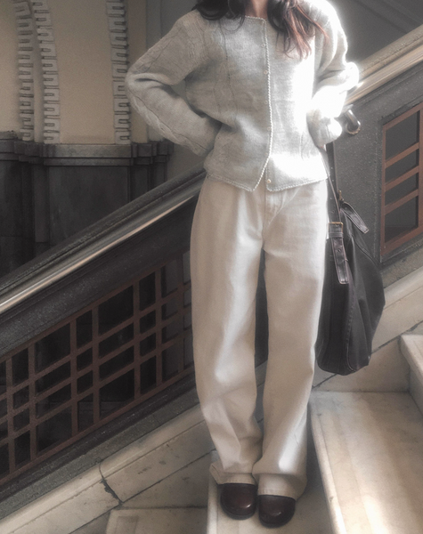 [SLOWAND] # SLOWMADE Pigment Oxford Denim Pants