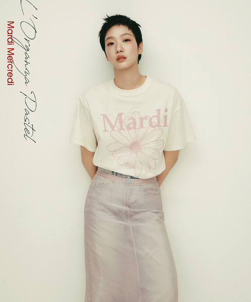 [MARDI MERCREDI] TSHIRT FLOWERMARDI CREAM PINKLAVENDER